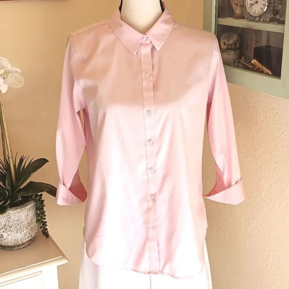 Coldwater Creek Pink No Iron Shirt . Travel. Work.